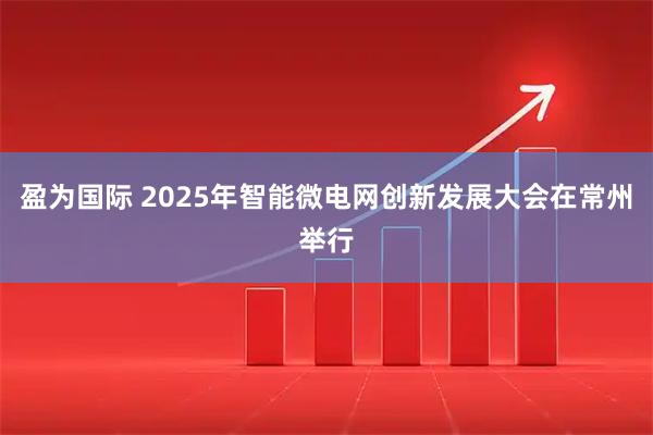 盈为国际 2025年智能微电网创新发展大会在常州举行